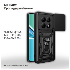 Чехол для мобильного телефона BeCover Military Xiaomi Redmi Note 15 5G (EU) / Poco M8 5G Black (715857)