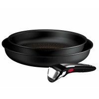 Tefal Набір посуду Tefal Ingenio Excellence+, 3 предмети, алюміній, нержавіюча сталь, бакеліт, чорний (P0009553)