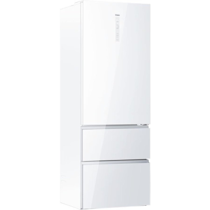Haier Холодильник многодверный, 200.6x70х67.5, холод.отд.-343л, мороз.отд.-140л, 3дв., А++, NF, инв., дисплей, нулевая зона, белый (стекло)