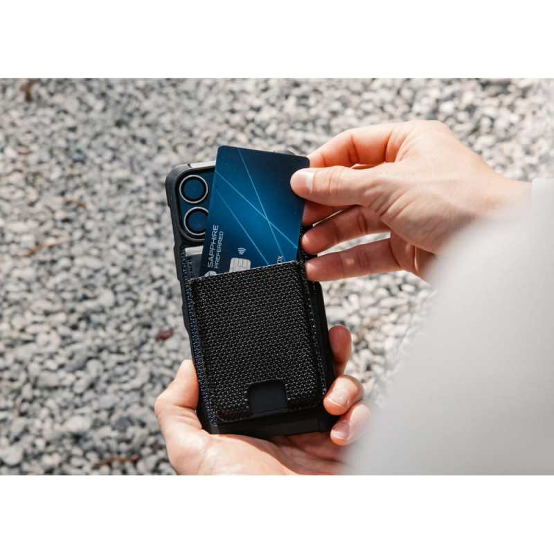 UAG Чехол для карт магнитный с подставкой, Metropolis Wallet Kevlar, Black (964445113940)