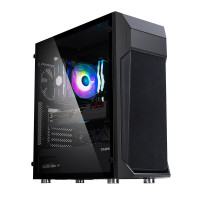 Zalman Корпус Z1 Plus, без БП, 2xUSB3.0, 1xUSB2.0, 3x120mm Black fans, TG Side Panel, ATX, Black (Z1PLUS)