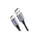 Дата кабель USB 2.0 AM to USB-C 0.25m 3A aluminum braid nickel plating black Ugreen (60124)