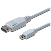 Кабель мультимедийный miniDisplayPort M to DisplayPort M 2.0m Digitus (AK-340102-020-W)