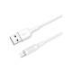 Дата кабель USB 2.0 AM to Micro 5P 1.0m 2A PVC X25 white HOCO (6957531080138)