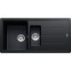 Franke Kitchen Sink Basis fragranite, rectang., with drainboard, 970х500х200mm, bowl - 2, over-mounted, onyx (114.0720.002)