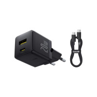 Зарядное устройство Baseus 1xUSB-C PD20W + 1xUSB + cable USB-C to USB-C white (P10111608113-01)