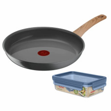 Tefal Renew frying pan + Tefal Master Seal Eco container, 26 cm, 0.8 l, aluminum, bakelite, glass, gray, transparent (C4250543)