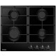 Hansa SET (oven electrical + hob gas), black (FCGS68326)