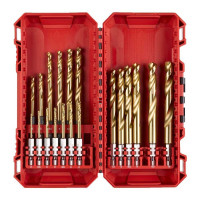 Milwaukee Набор сверл по металлу RedHEX Shockwave HSS-TiN, 19шт, 2-10мм, кейс (4932493866)