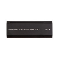Карман внешний PowerPlant SSD M.2 PCIe NGFF/NVMe USB3.2, 20Gbps, RGB (HC380527)