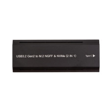 Карман внешний PowerPlant SSD M.2 PCIe NGFF/NVMe USB3.2, 20Gbps, RGB (HC380527)