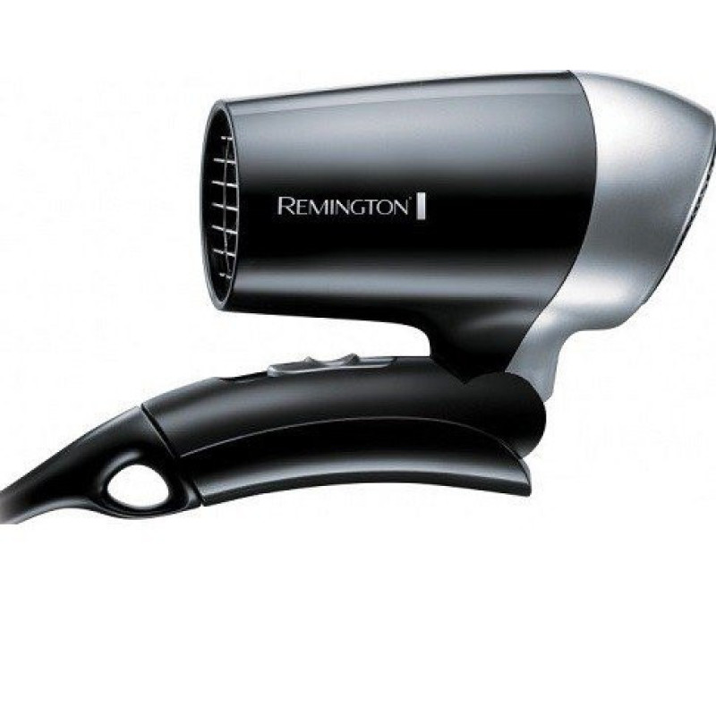 Remington Фен дорожный On The Go, 1400Вт, режимов-2, складная ручка, черный (D2400)