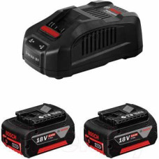 Bosch Акумуляторні батареї з ЗУ , комплект 2 шт, GBA 18Вх4.0A*год + GAL 18V-40 (1.600.A01.9S0)