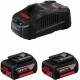 Bosch Акумуляторні батареї з ЗУ , комплект 2 шт, GBA 18Вх4.0A*год + GAL 18V-40 (1.600.A01.9S0)