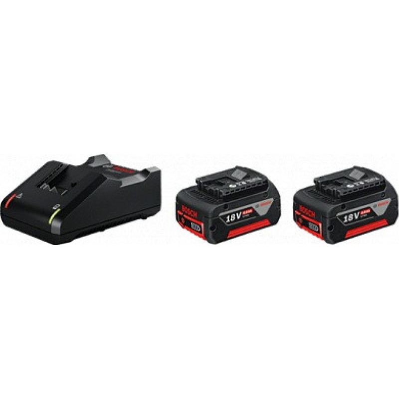 Bosch Акумуляторні батареї з ЗУ , комплект 2 шт, GBA 18Вх4.0A*год + GAL 18V-40 (1.600.A01.9S0)