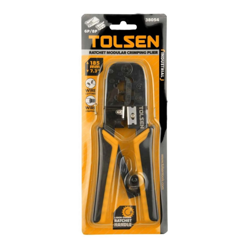 Tolsen Profi pliers for turning tips 0.5-6mm sq., 185mm (38054)