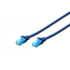 2E Патч-корд 2E CAT 5e, UTP, 1м, 26AWG, RJ45, 7/0.16, Cu, LSZH, синій (2E-PC5ECU-1LSZH-BLU)