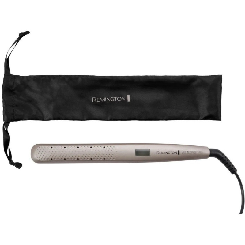 Remington hair straightener Wet 2 Straight Pro, 52V, temp. modes-10, 140-230С, ceramics, golden (S7970)
