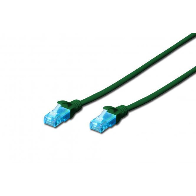 2E Патч-корд 2E CAT 5e, UTP, 3м, 26AWG, RJ45, 7/0.16, Cu, LSZH, зелений (2E-PC5ECU-3LSZH-GRN)