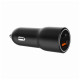 Зарядное устройство Gembird 1xUSB-C PD20W + 1xUSB QC3.0 car adapter black (TA-UC-AC2PDQC38-CAR-01)