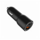 Зарядное устройство Gembird 1xUSB-C PD20W + 1xUSB QC3.0 car adapter black (TA-UC-AC2PDQC38-CAR-01)