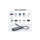 Концентратор Ugreen USB-C to 1xUSB-A 3.2 + 1xUSB-A 2.0 + 2xUSB-C 3.2 + RJ45 + PD CM512 gray (45320)