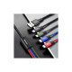 Дата кабель USB 2.0 AM to Lightning + Micro 5P + USB-C 1.2m 3.5A black Baseus (CA1T4-B01)
