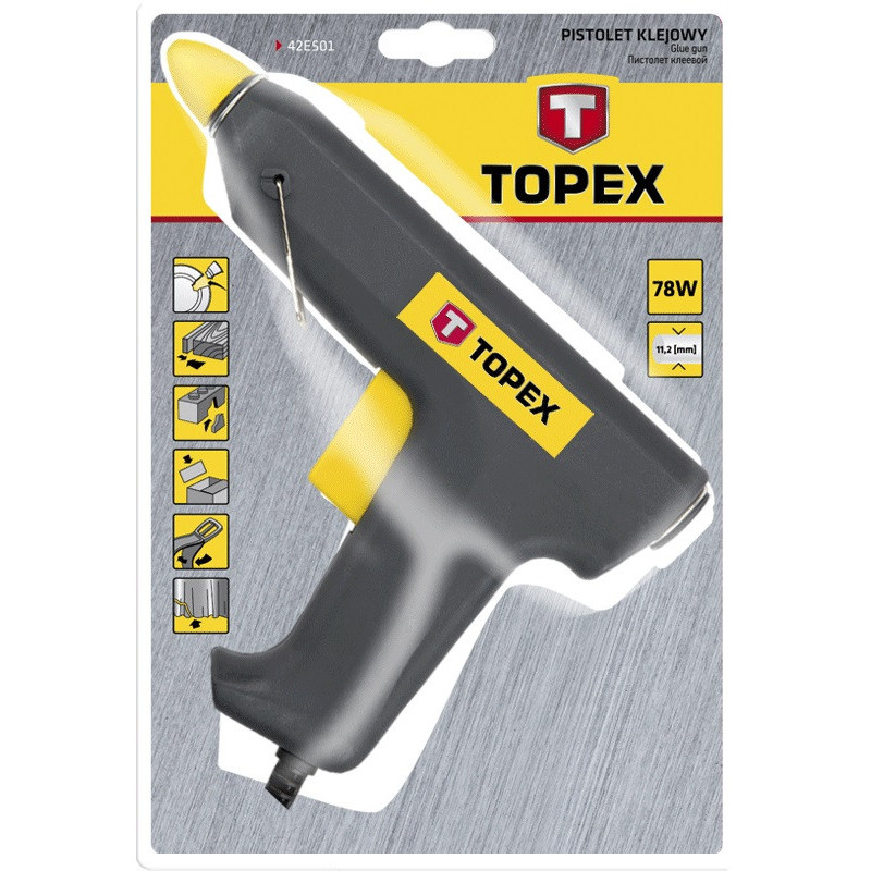 Topex 42E501 Пiстолет клейовий, 11 мм, 78Вт