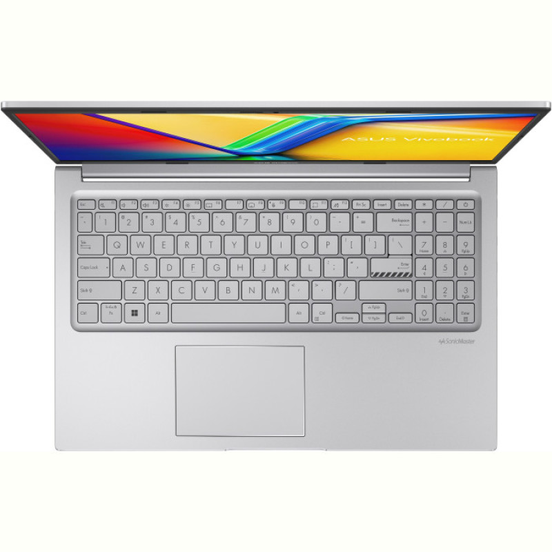 Ноутбук Asus Vivobook 15 X1504ZA-BQ531 (90NB1022-M01260); 15.6" FullHD (1920x1080) IPS LED матовый , Intel Core i5-1235U (1.3 - 4.4 ГГц) , RAM 16 ГБ (Max 16 ГБ ) , SSD 1 ТБ , Intel Iris Xe Graphics , без ОП , Wi-Fi , BT , Без ОС , MIL-STD 810H , TPM , пластик , 1.7 кг , серебристый , подсветка клавиатуры