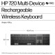 HP Keyboard membrane 720 Multi-Device Rechargeable, 109key, WL/BT, EN/UK, black (9T5B1AA)