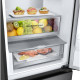 LG Refrigerator with bottom freezer, ref-277l, freez.-107l, 2doors, A++, inv., fresh zone, black (GW-B509FT7W)
