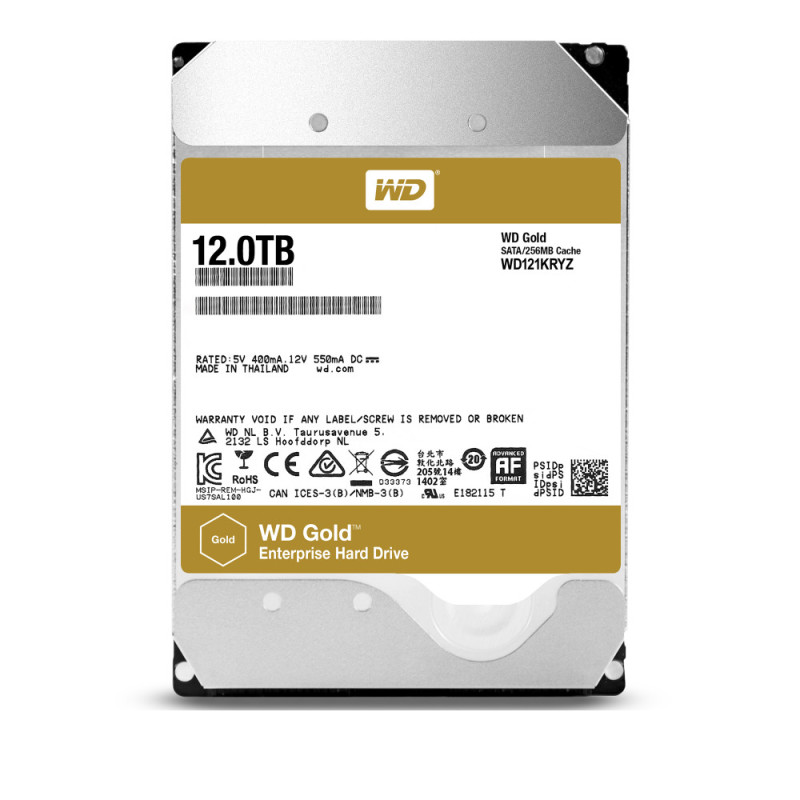WD 12TB 3.5  7200 256MB SATA Gold (WD121KRYZ)