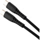 Дата кабель USB-C to USB-C 1.2m 60W Silicon Black Vinga (VCDCCC2612SB)