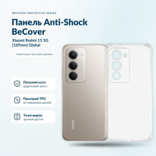 Чехол для мобильного телефона BeCover Anti-Shock Xiaomi Redmi 15 5G (169mm) Global Transparent (715774)