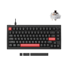 Lemokey Клавіатура механічна X4 84Key, Keychron Brown, USB-A, QMK/VIA, Hot-Swap, EN/UKR, RGB, чорний (X4-H3-UA)