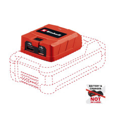 Einhell Зарядний пристрій USB акумуляторний TC-CP 18 Li USB A/C - Solo, PXC, 18В, Type-A/Type-C, 2 A, 0.06 кг (без АКБ і ЗП) (4514148)