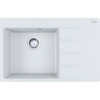 Franke Kitchen sink Centro, fragranite, rectang., with drainboard on the right, 780х500х200mm, bowl - 1, mortise, CNG 611-78 TL, white (114.0630.473)
