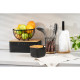 ARDESTO Sugar bowl Midori 12х12х11cm, 840ml, ceramic, bamboo, black (AR0907B)
