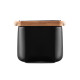 ARDESTO Sugar bowl Midori 12х12х11cm, 840ml, ceramic, bamboo, black (AR0907B)