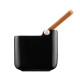 ARDESTO Sugar bowl Midori 12х12х11cm, 840ml, ceramic, bamboo, black (AR0907B)