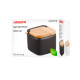 ARDESTO Sugar bowl Midori 12х12х11cm, 840ml, ceramic, bamboo, black (AR0907B)