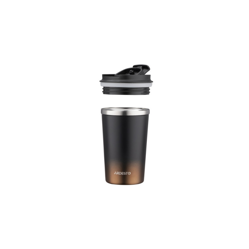 ARDESTO Travel mug Black & Copper 360 ml, stainless steel
