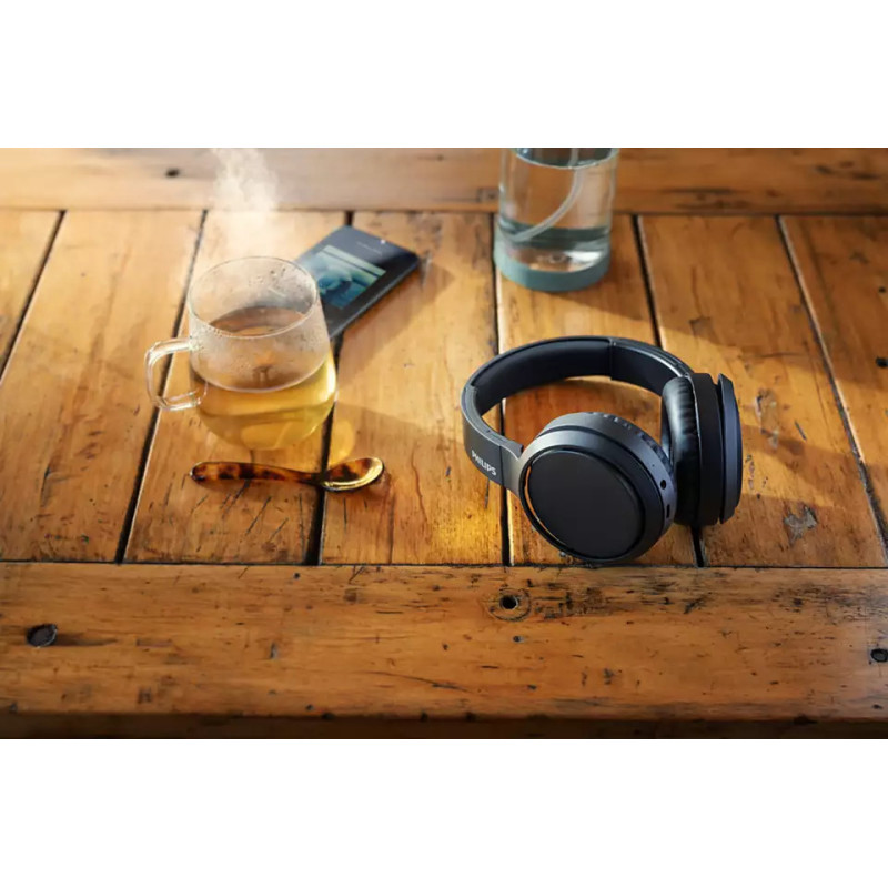 Philips Наушники Over-ear TAH5205 BT 5.0, SBC, Wireless, Mic, Черный (TAH5205BK/00)