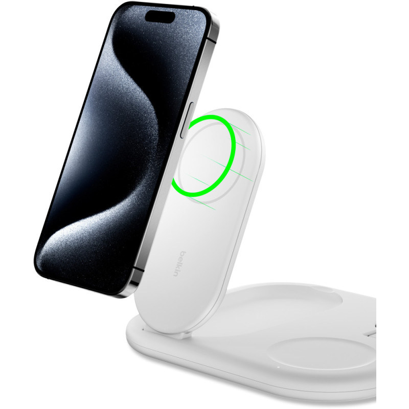 Belkin 3 in1 Magnetic Foldable iPhone/Watch/AirPods, Qi2 15W, white (WIZ029VFWH)