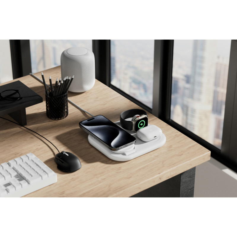 Belkin 3 in1 Magnetic Foldable iPhone/Watch/AirPods, Qi2 15W, white (WIZ029VFWH)