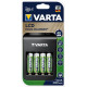 VARTA Зарядний пристрій LCD PLUG CHARGER+4xAA 2100 mAh (57687101441)