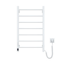 ARDESTO electric towel warmer SMART, 480x800mm, timer-regulator, steel, right connection, white (12-166053-4880)