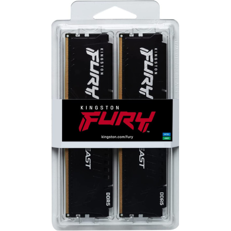 Kingston Memory DDR5 16GB KIT (8GBx2) 6000 FURY Beast