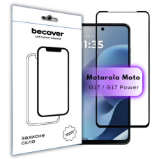 Стекло защитное BeCover Motorola Moto G17 / G17 Power Black (715137)