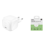 Belkin 65W USB-C GAN PD PPS Wall Charger, White (WCA011KQWH)
